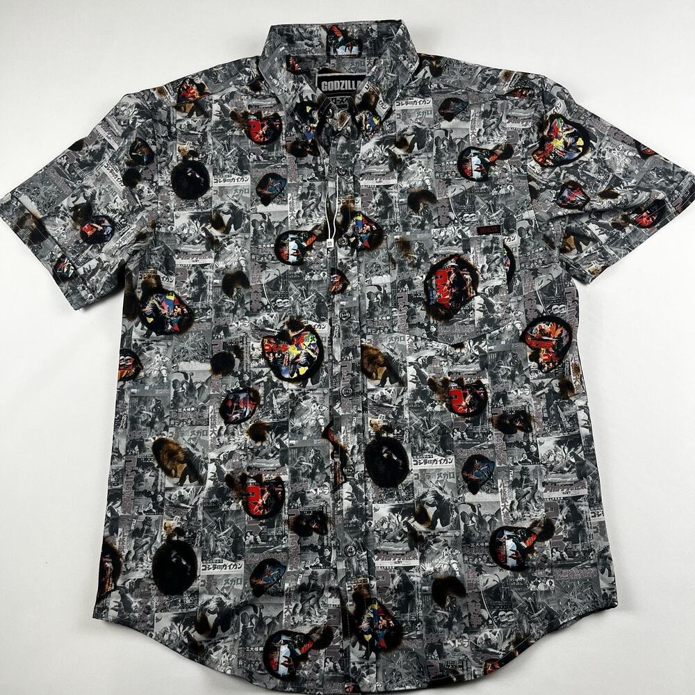 RSVLTS Japan Godzilla Silver Screen Scorche Shirt Medium Exclusive KUNUFLEX RARE